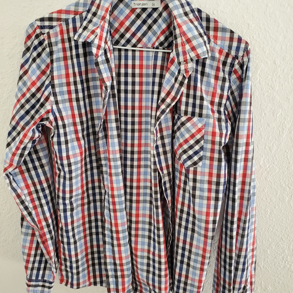 Plaid Button-Up Shirt